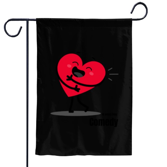 Joyful Heart Embrace Illustration Garden Flags