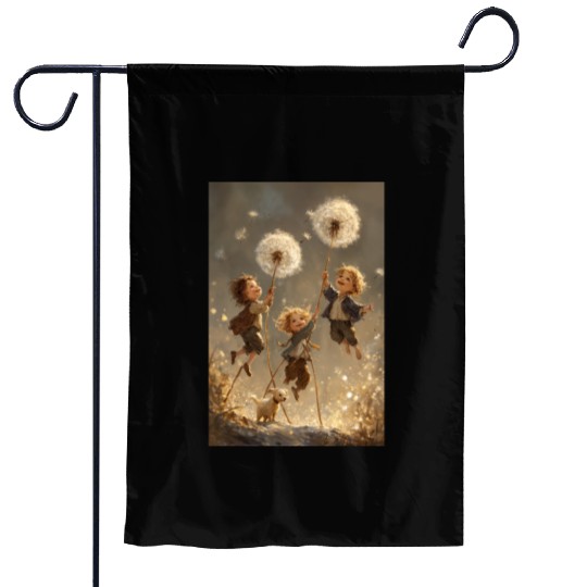 Joyful Dandelion Adventure Garden Flags