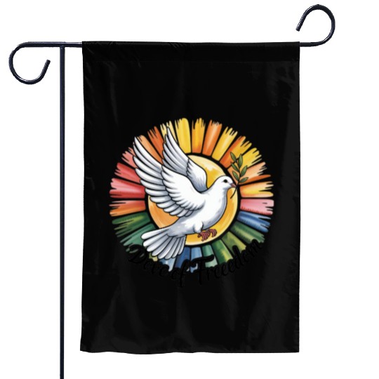 Peaceful Dove with Olive Branch Design Garden Flags
