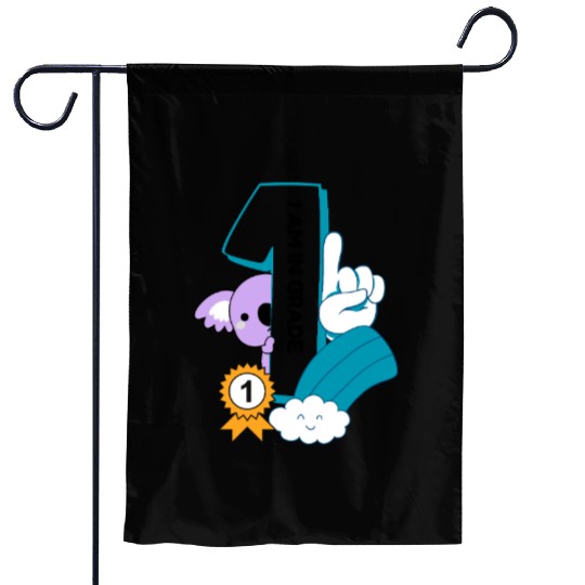 Cute Koala First Grade Garden Flags I am in 1st Grade Bac