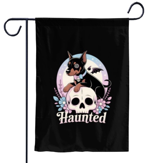 Haunted Doberman Puppy – Spooky Cute Gothic Dog Garden Flags