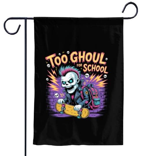 Too Ghoul for School – Punk Ghost Halloween Garden Flags