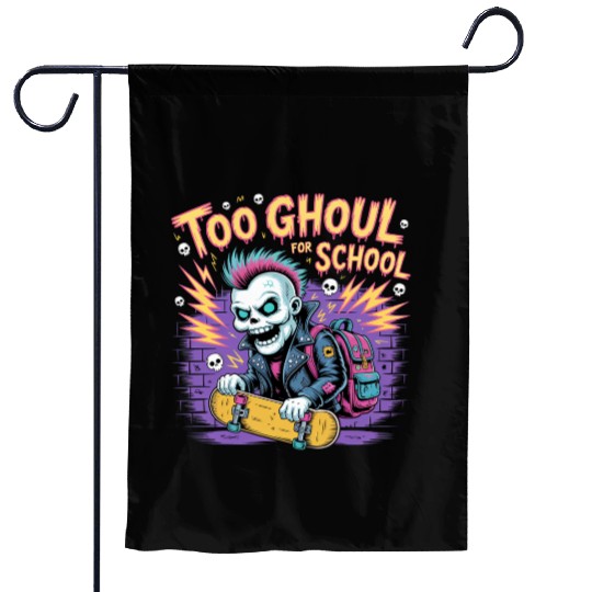 Too Ghoul for School – Punk Ghost Halloween Garden Flags