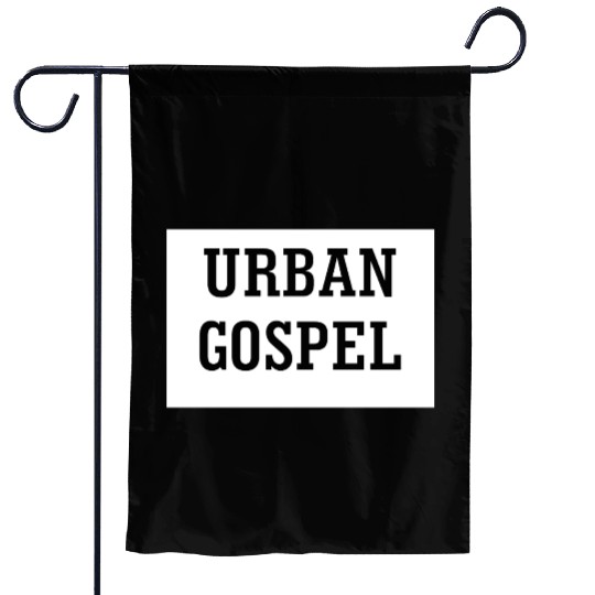 Bold Urban Gospel Typography Design Garden Flags