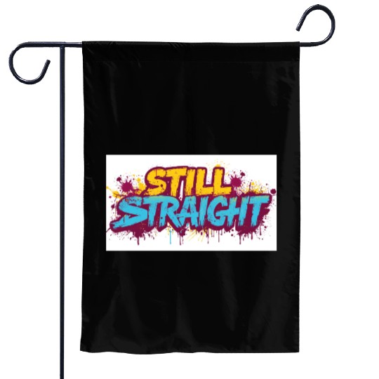 Still Straight Yellow and Teal Garden Flags