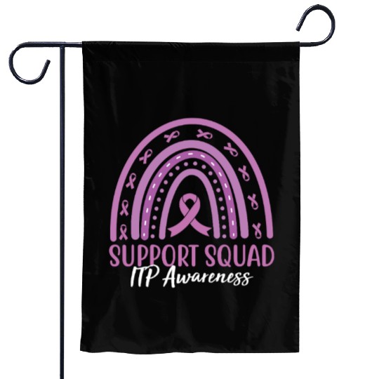 Rainbow Support Squad ITP Awareness Garden Flags