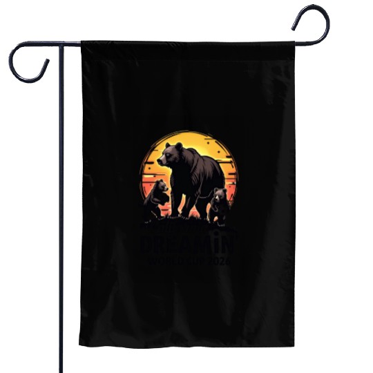 California Dreamin’ – World Cup 2026 Soccer Bear F Garden Flags