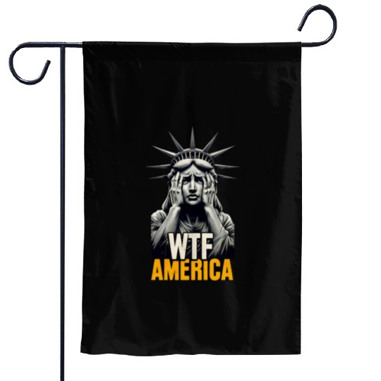 Contemporary Statue of Liberty Parody Design Garden Flags
