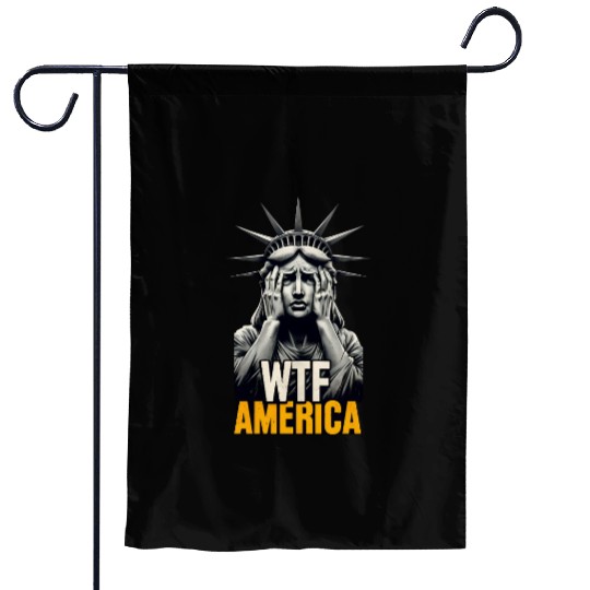 Contemporary Statue of Liberty Parody Design Garden Flags