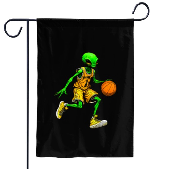Basketball player Alien Garden Flags