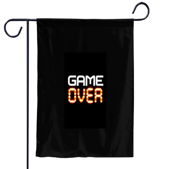 Game Over Digital LED Typography Garden Flags