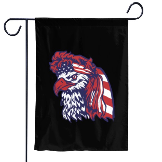 Patriotic Eagle with American Flag Accents Garden Flags