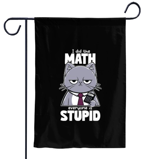 Grumpy Cat Math Teacher Design Garden Flags