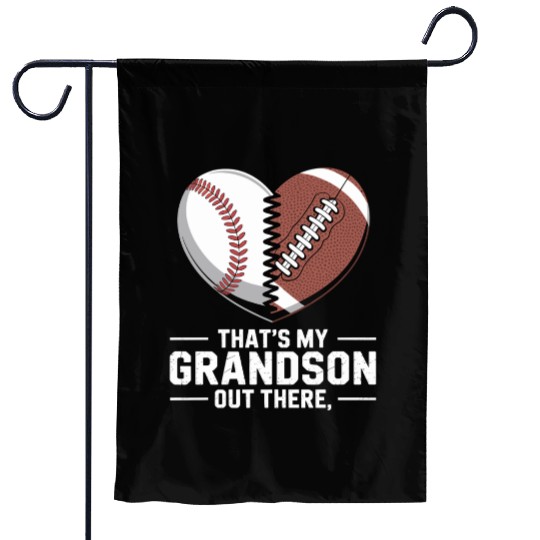 That's My Grandson Out There Football Grandma Garden Flags