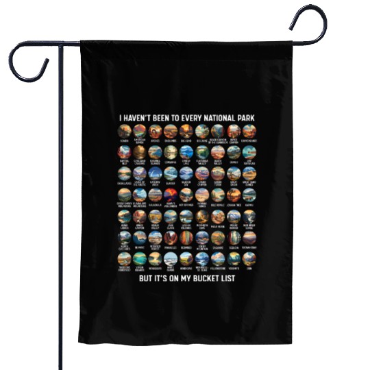 All US National Park Checklist Bucket List Garden Flags