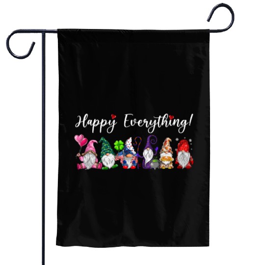 Happy Everything Gnomes Every Seasons All Year Garden Flags