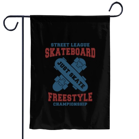 Skateboard Freestyle Championship Design Garden Flags