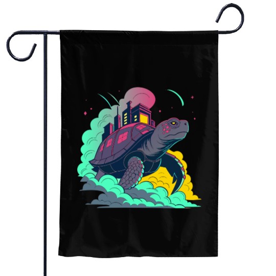 Factory City Turtle Garden Flags