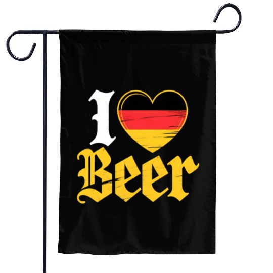 I Love Beer German Bier Funny Germany Flag Garden Flags
