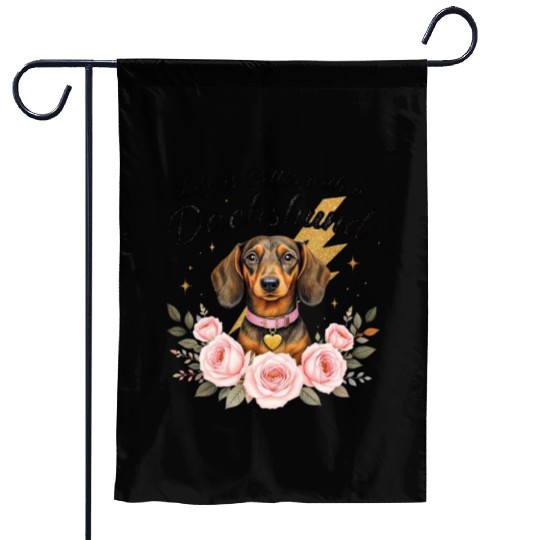 Dog Mom Life Gift with Floral Design Garden Flags