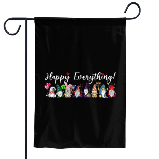 Happy Everything Gnomes Every Seasons All Year Garden Flags