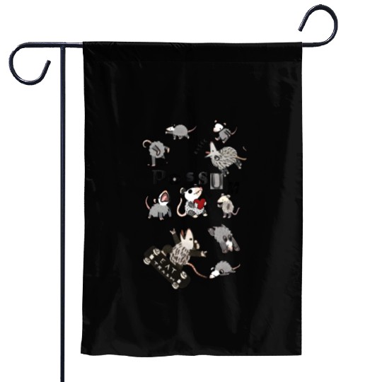Adorable possum Mouse Collection Illustration Garden Flags