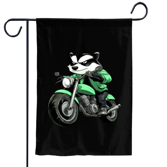 Badge motorcycle Garden Flags