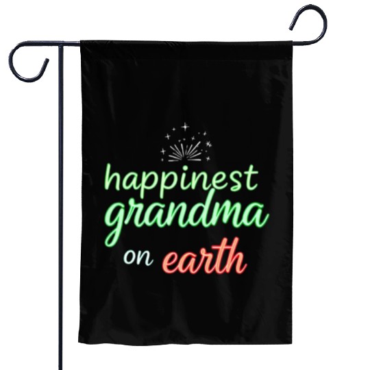 Happiest Grandma on Earth Neon Design Garden Flags