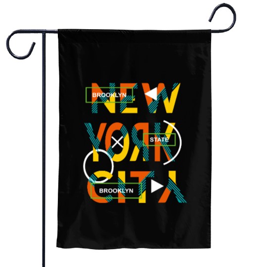 Urban Brooklyn State Love New york city Garden Flags