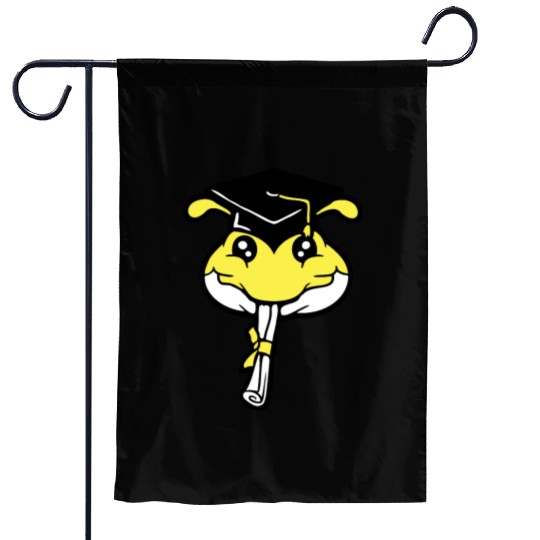 Caterpillar school graduation passed College proud Garden Flags