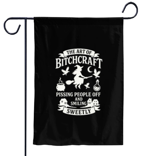 Witchcraft Humor Spell Garden Flags