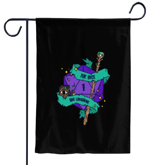 Laughing Dice Wizard Garden Flags