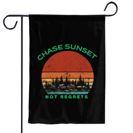 Chase Sunset Mountain Scene Garden Flags