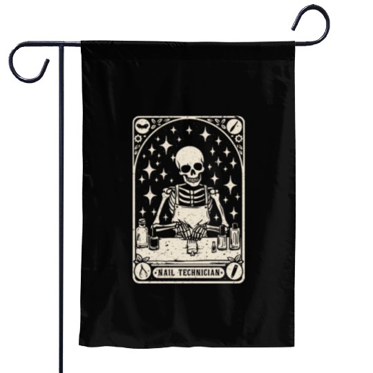 Nail Technician Tarot Card Halloween Garden Flags
