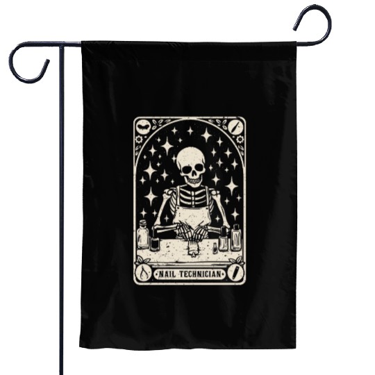 Nail Technician Tarot Card Halloween Garden Flags