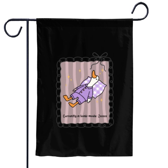 Silly Goose in Honk-Mode Pajama Design Garden Flags