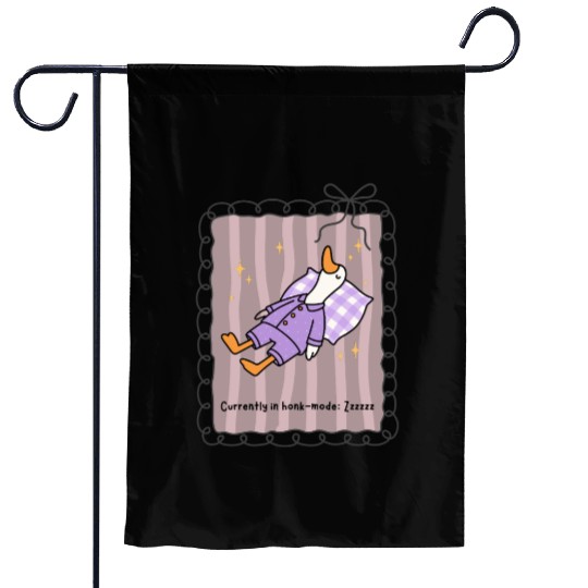 Silly Goose in Honk-Mode Pajama Design Garden Flags
