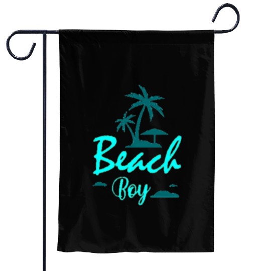 Neon Beach Boy Nostalgia Design Garden Flags