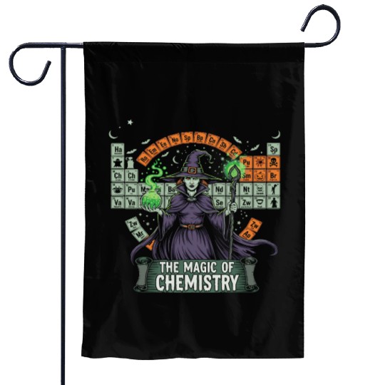Witch Chemistry Alchemy Design Garden Flags