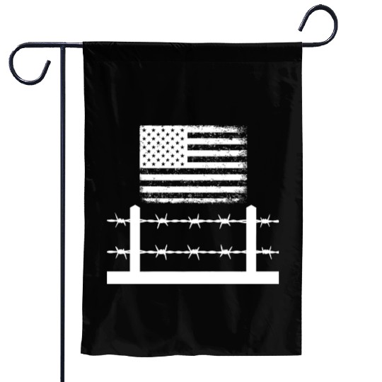 Barbed wire America Garden Flags