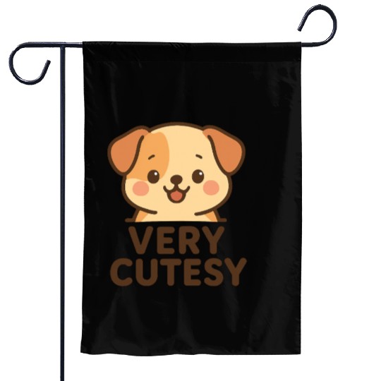 Adorable Puppy Design Garden Flags