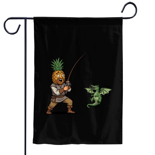 Tropical Fishing Adventure Illustration Garden Flags