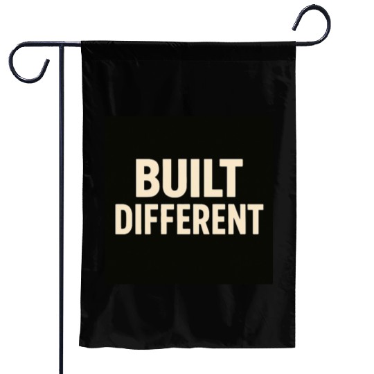 Empowering Built Different Motif Garden Flags
