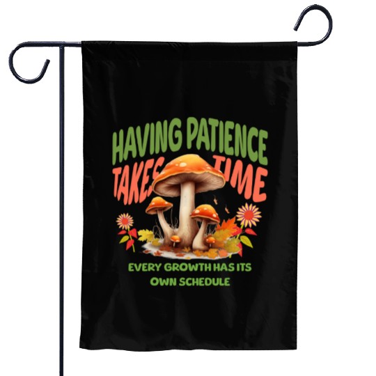 Autumn Mushrooms Growth Message Garden Flags