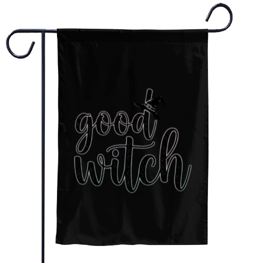 Magical Halloween Witch Hat Illustration Garden Flags