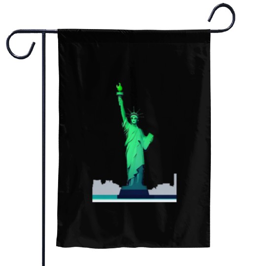 Modern Minimal Statue of Liberty – New York Icon Garden Flags