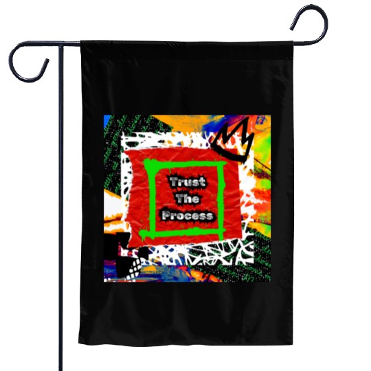 Trust The Process Graffiti Style | Green Version Garden Flags