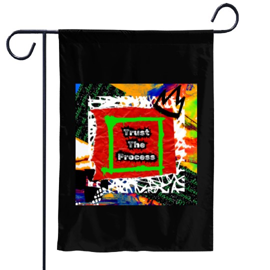 Trust The Process Graffiti Style | Green Version Garden Flags
