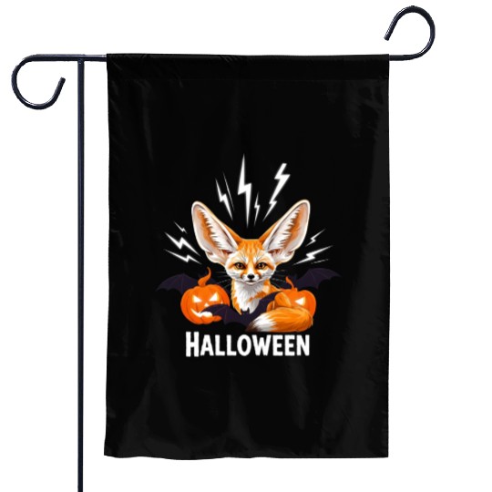 Whimsical Halloween Fox with Bat Wings Garden Flags