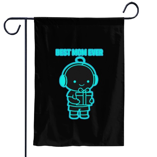 Best Mom Ever Neon Glow Design Garden Flags